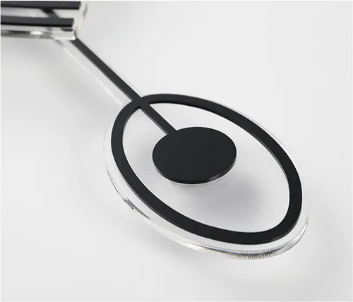 Vista 4 de Reloj de pared de péndulo moderno, con forma de ojo 3D, reloj de pared de péndulo moderno con forma de ojo en 3D, decoración artística (ojo 3D)