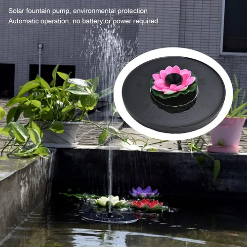 Vista 3 de Ciciglow Fuente solar, bomba de fuente de energía solar, 1.4 W, bombas de agua flotantes para baño de pájaros para jardín, patio, estanque y piscina