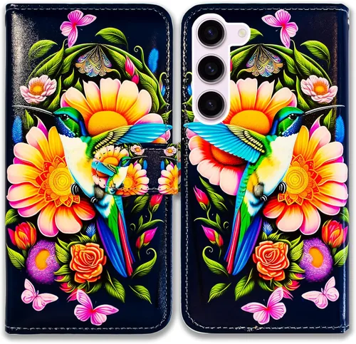 Vista 33 de Bcov Funda para Galaxy S23 Fe, funda de piel con tapa y función atril para Samsung Galaxy S23 FE