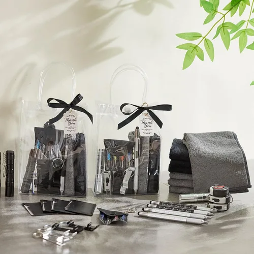 Vista 2 de 60 Piezas Premios para Baby Shower para Hombres, 6 Juegos con Paño de Limpieza, Abrebotellas, Destornillador, Cinta Métrica, Llavero, Herramienta