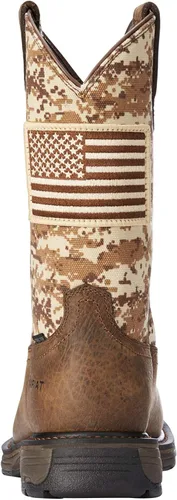 Vista 5 de Ariat Botas de trabajo Workhog Patriot con punta de acero para hombre, Marrón