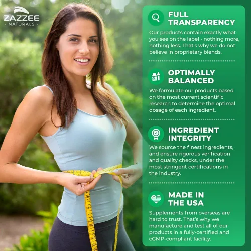 Vista 4 de Zazzee CLA 3600 de alta potencia, 180 cápsulas blandas, 3600 mg por porción, ácido linoleico conjugado de aceite de cártamo, concentrado