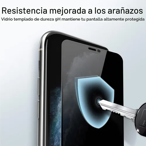 Vista 5 de JETech Protector de pantalla de privacidad de cobertura completa para iPhone 11 Pro/X/XS de 5.8 pulgadas, película de vidrio templado antiespía