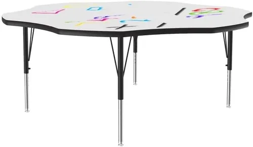 Vista 70 de Correll - Mesa rectangular de 24 x 36 pulgadas, mesa de actividades superior de borrado en seco, altura ajustable (19 a 29), laminado de alta