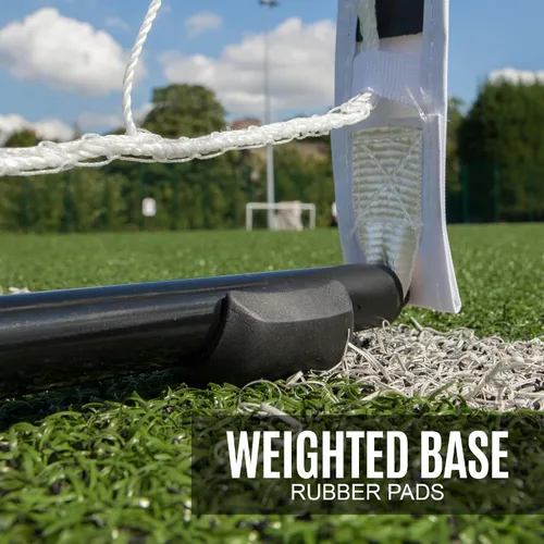 Vista 4 de QuickPlay Portería de balonmano portátil con base ponderada basada en la tecnología KICKSTER: configuración rápida Flexi-Post weighted base