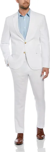 Vista 3 de Cubavera Delave - Pantalón de lino 100% para hombre, tela ligera con parte delantera plana, pantalones de verano relajados para hombre