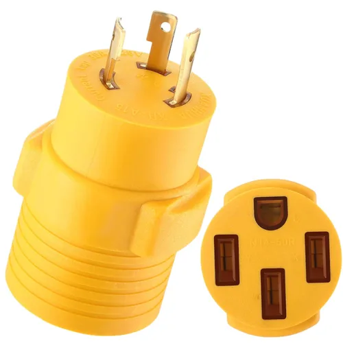 Vista 9 de Kanayu NEMA TT-30P a L5-30R Adaptador RV de 30 amperios, enchufe de bloqueo Negro