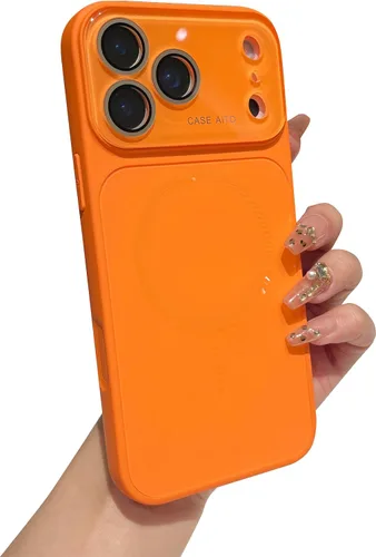 Vista 8 de Caseative Funda para iPhone 18 Pro Max, color negro Protección de lente de cámara de cristal, cubierta trasera esmerilada magnética compatible