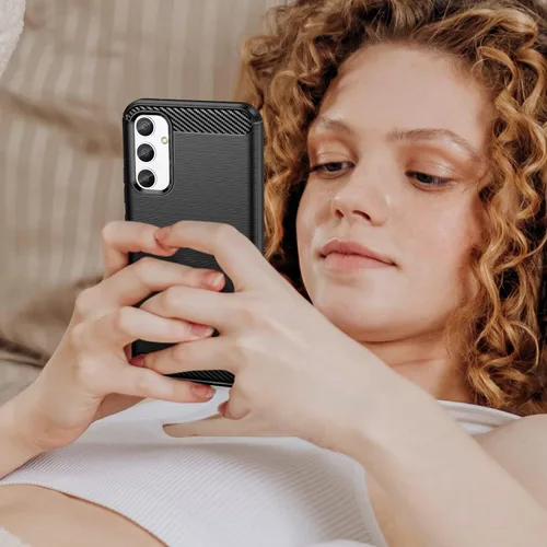 Vista 7 de Funda compatible con Samsung Galaxy A34 5G, TPU flexible, color negro Samsung Galaxy A34 5G Case,with Screen Protector Shock-Absorption Flexible