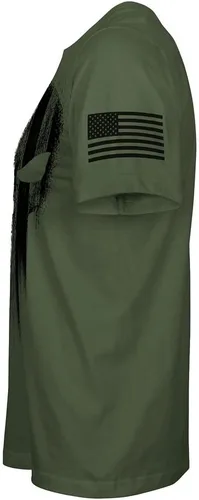 Vista 3 de Camiseta patriótica para hombre USA American Skull