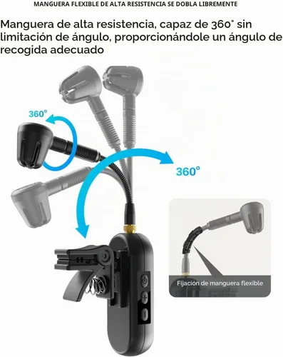 Vista 4 de EBJ Sistema de micrófono de saxofón UHF inalámbrico, micrófono de instrumento de clip, saxofón y trompeta, ecualizador preestablecido y nivel de eco