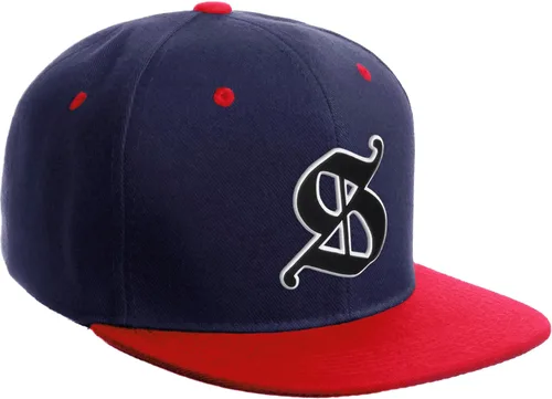 Vista 366 de Daxton Gorra clásica con visera de billete plano con letras del alfabeto inglés antiguo de la A a la Z