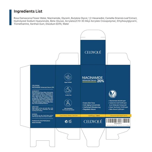 Vista 8 de Niacinamida 20% + ácido hialurónico 1% suero para la cara con extracto de té verde – Minimizador de poros, tono de piel uniforme, línea fina