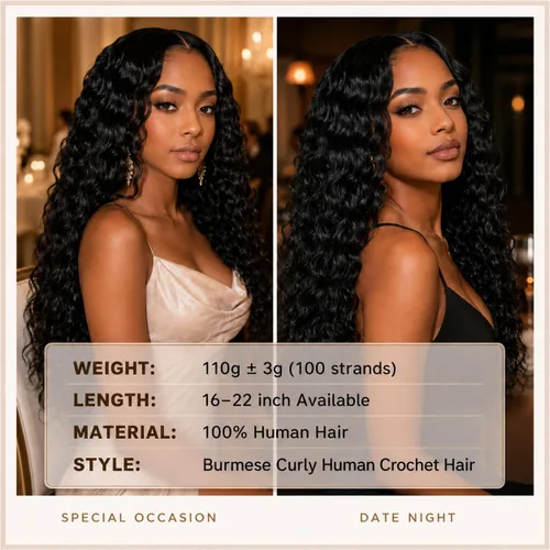 Vista 51 de Human Braiding Hair for Boho Braids 20inch Curly Wave Bulk Bundles 1B (A)1B