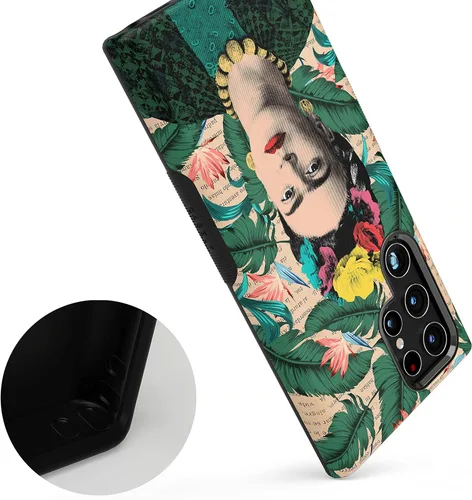 Vista 3 de Casely Funda para Galaxy S22 Ultra Encuentra tu musa Retrato de Frida Kahlo Diseño protector audaz