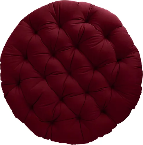 Vista 15 de Sorra Home - Cojín con mechones Papasan - Cojín redondo cómodo para silla Bucket & Moon - Cojín de piso con espuma suave para muebles