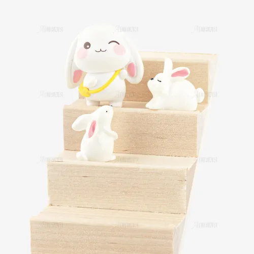 Vista 7 de AUEAR, Escaleras en miniatura Escalera de madera 1:12 Stringer Steps Model DIY Escalera Accesorios Decoración para Muebles Micro Paisaje