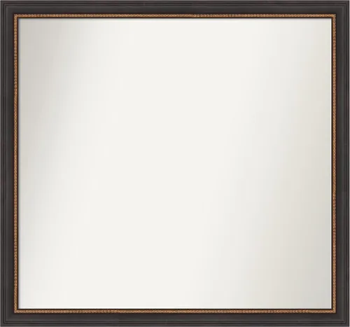 Vista 10 de Amanti Art Espejo de baño negro para sobre el fregadero, 23 x 23 pulgadas, espejo cuadrado negro Ashton, marco de madera tradicional mediano, se