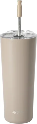 Vista 11 de Mr. Coffee Java Quest - Vaso térmico de acero inoxidable de doble pared de 16 onzas con tapa y popote reutilizable, con aislamiento térmico