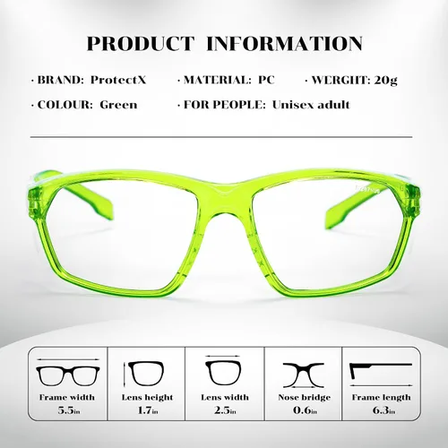 Vista 4 de ProtectX Lentes de lectura elegantes para mujeres y hombres, antivaho y antiarañazos, protección UV, gafas de seguridad antiimpactos