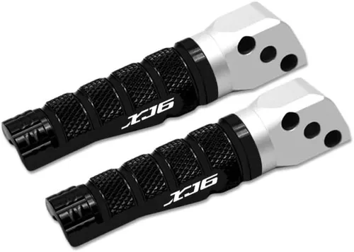 Vista 6 de M para Yamaha XJ6 Xj6 motocicleta CNC pie trasero pasajero clavijas descansa reposapiés antideslizante pie clavija Y (color : negro)