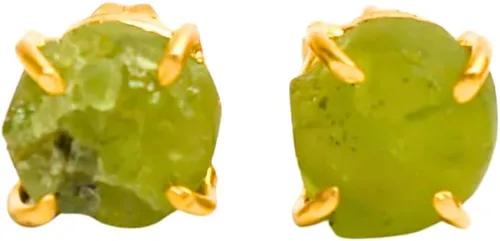 Vista 149 de Gempires Natural Raw Prong Setting Stud Earrings, 8-10 mm Crystals Earring, Handmade Jewelry, Gift for Her