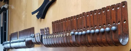 Vista 5 de Percheros para armas de montaje en pared, ganchos de acero y metal, para almacenamiento de armas de fuego, palanca de escopeta, cargador