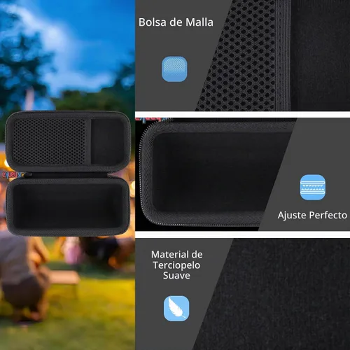 Vista 6 de khanka Hard Travel Case Replacement for Sonos Roam 2 / Sonos Roam Portable Smart Bluetooth Speaker Negro