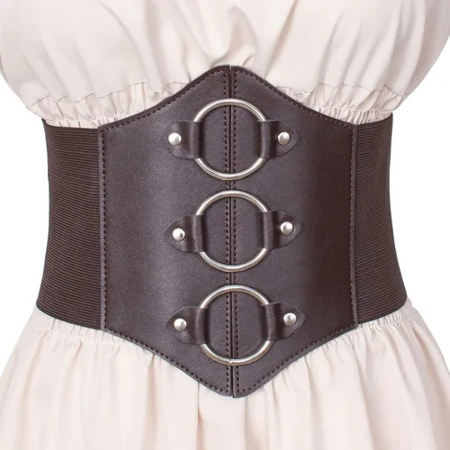 Vista 8 de Conjunto de blusa estilo renacentista victoriana campesina con volantes y cintura fruncida estilo bohemio pirata con cinturón
