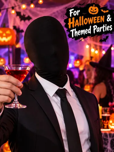 Vista 9 de HOMELEX 2 piezas máscara de cara completa para Halloween Cosplay máscara de cabeza completa unisex máscara de temerario