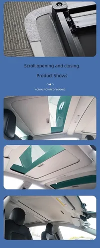 Vista 7 de Parasol retráctil de techo para Tesla Modelo 3 (2017-2023), techo FullShade para proteger el interior y mantener la refrigeración, protección UV