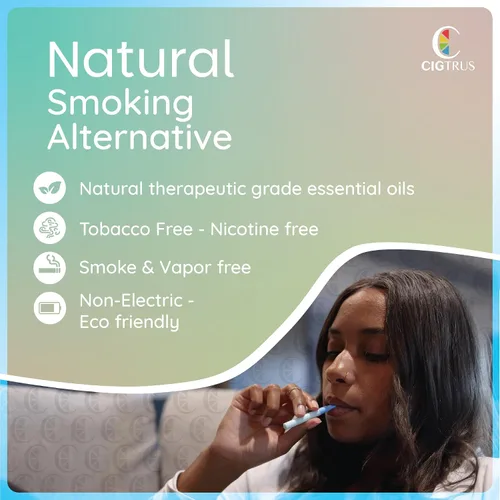 Vista 3 de Cigtrus Ayuda para dejar de fumar - Inhalador natural sin humo - No eléctrico, sin nicotina y seguro para viajar - 6 piezas de menta helada y lima