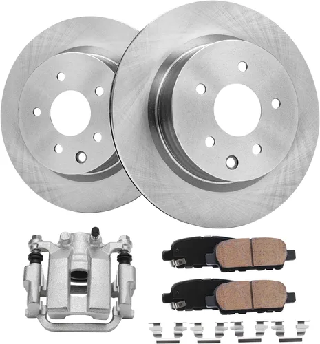 Vista 59 de Detroit Axle - Rotores de freno para Jeep Compass 2015-2022 Renegade 2016-2022 Fiat 500X 2016-2022, 2018, 2019, 2020, 2021. Reemplazo de rotores