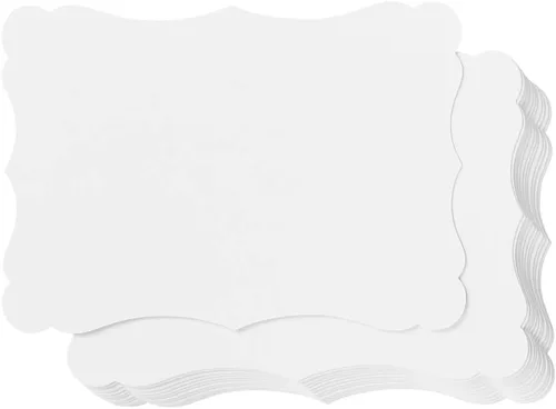 Vista 18 de Paquete de 50 tarjetas de kraft en blanco de cartulina gruesa marrón, tarjetas de felicitación para manualidades, tarjetas de regalo, menús, baby