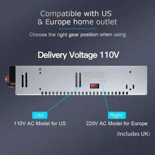 Vista 7 de Fuente de alimentación de 10 A, 120 W, 12 V CC, convertidor universal regulado conmutado de CA de 110 V/220 V a CC, (SMPS) adaptador de controlador