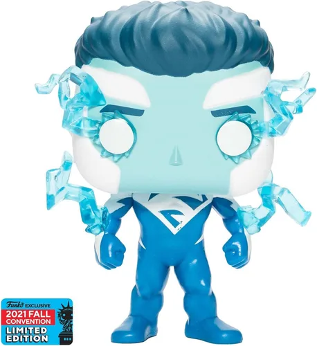 Vista 2 de Funko Superman Blue Pop! Figura de vinilo - Convención 2021 exclusiva