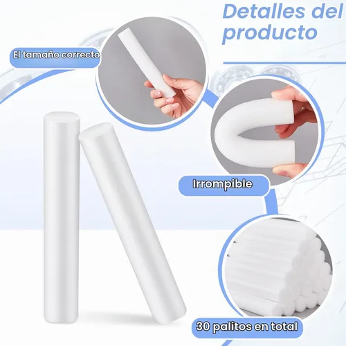 Vista 3 de Fabbay 30 cilindros de espuma blanca de 6 pulgadas para manualidades