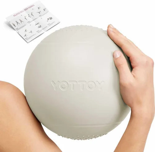 Vista 9 de YOTTOY Pelota de ejercicio pequeña, pelota de pilates de 9 pulgadas con tecnología antiestallido para estabilidad, ideal para yoga, pilates, terapia