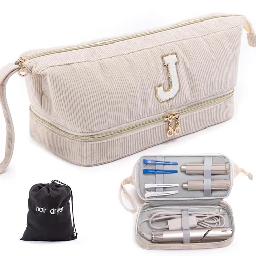 Vista 24 de Shark FlexStyle/SmoothStyle - Estuche para secador de pelo personalizado, organizador de viaje de doble capa con bolsa de secador de pelo, secadora