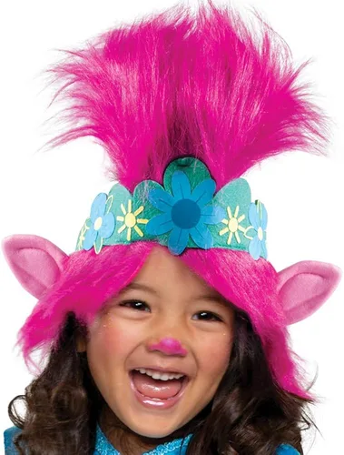 Vista 3 de Disfraz clásico de Trolls Poppy para niños pequeños