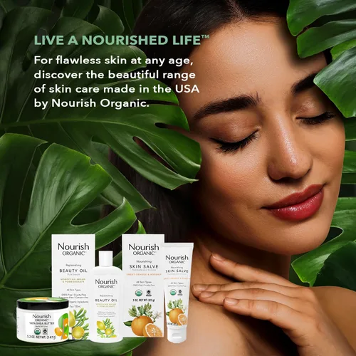 Vista 6 de Nourish Organic Crema nutritiva para la piel, naranja dulce y rosa mosqueta, sin OMG, libre de crueldad, certificado orgánico por USDA (3 onzas)