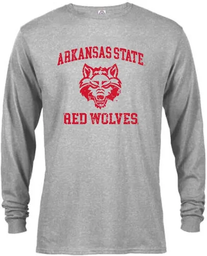 Vista 6 de Sport Your Gear Camiseta de manga larga con licencia oficial, estilo retro y envejecido para fanáticos universitarios