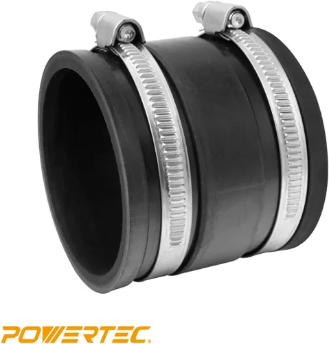 Vista 3 de POWERTEC 70148 Manguito flexible de control de polvo con abrazaderas de acero, 2-1/2 pulgadas