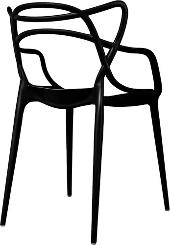 Vista 6 de 2xhome Silla de comedor moderna Silla auxiliar apilable para interiores o exteriores Plástico resistente a la intemperie para cocina, patio Negro