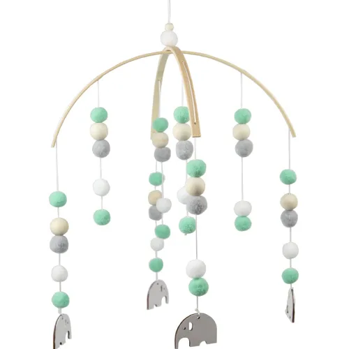 Vista 13 de Cuna móvil neutral para cuna móvil hecha a mano, bola de fieltro móvil, cuna de bebé, móvil de techo móvil para habitación de niñas, decoración