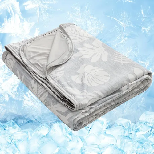 Vista 12 de OIGAE Manta refrescante para personas que duermen con calor – Manta fría de verano suave y ligera para sudores nocturnos, perfecta para cama, sofá