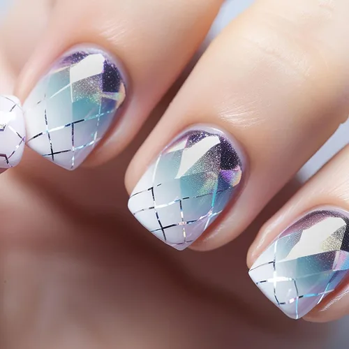 Vista 15 de 24 uñas postizas cortas a presión, color rosa RTKHFZE con diseño de mariposa blanca y diamantes de imitación, uñas postizas cuadradas de cobertura