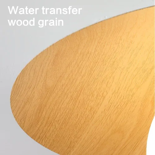 Vista 5 de Lámpara de techo minimalista moderna de globo de vidrio blanco redondo con textura de nuez, lámpara de techo semiempotrada con textura de madera