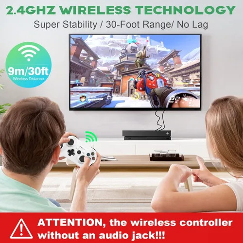 Vista 9 de ASUNCELL Wireless Controller for Xbox One Xbox Series XS gamepad Wireless video Wireless Controller with Dual Vibration and Audio Jack game