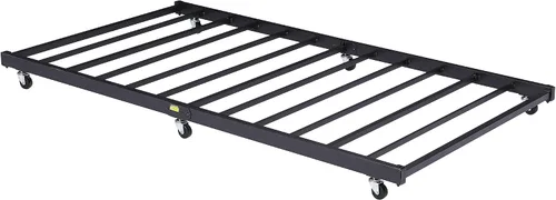 Vista 19 de VECELO - Marco de sofá cama de tamaño individual con soporte de listones de acero, cabecero, plataforma de cama para sala de estar, habitación